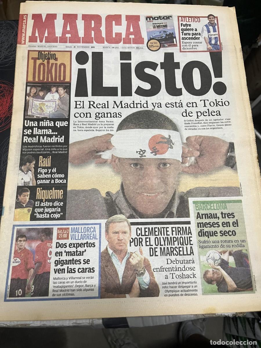 Coleccionismo deportivo: MARCA (25-11-2000) REAL MADRID EN TOKIO FINAL INTERCONTINENTAL BOCA JUNIORS MALLORCA VILLARREAL