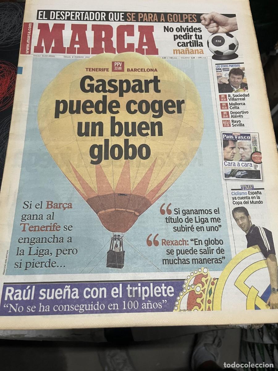 Coleccionismo deportivo: MARCA (2-2-2002) GASPART HOY JORNADA LIGA R.SOCIEDAD VILLARREAL RAYO SEVILLA DEPORTIVO ALAVES