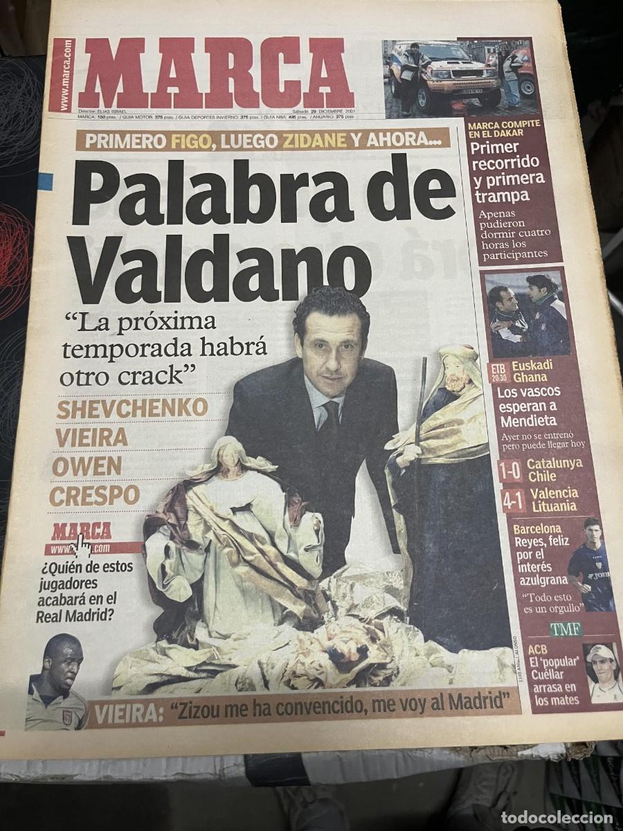 Coleccionismo deportivo: MARCA (29-12-2001) JORGE VALDANO VIEIRA RALLY DAKAR HOY EUSKADI GHANA CATALUNYA CHILE