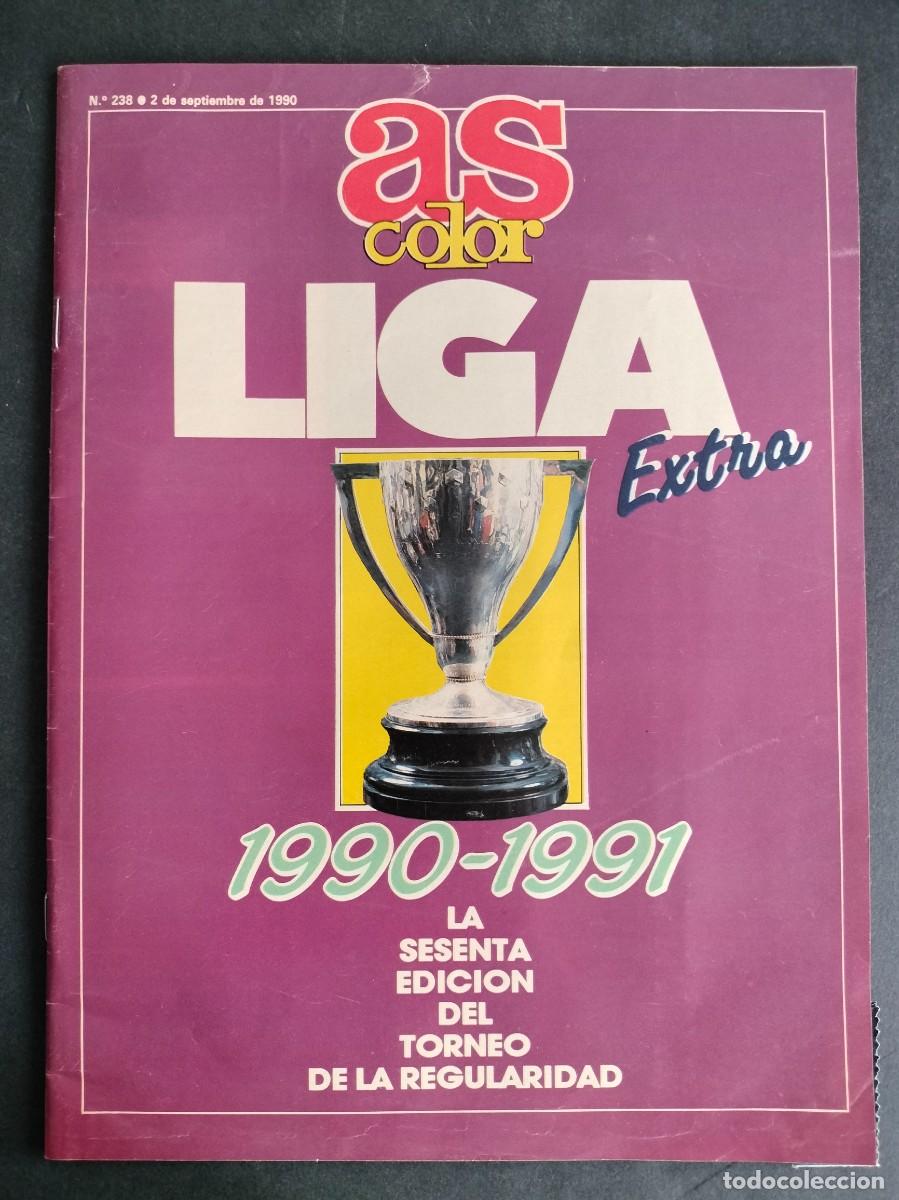 Coleccionismo deportivo: AS COLOR LIGA EXTRA 1990-1991 N&ordm; 238 2 SEPTIEMBRE 1990 CON POSTER IMPECABLE ESTADO DE KIOSCO!!