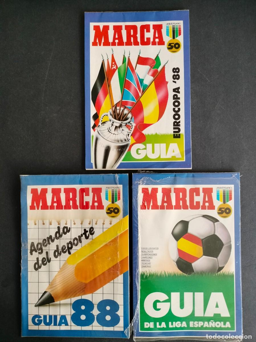 Sammelleidenschaft Sport: MARCA 50 ANIVERSARIO GUIA EUROCOPA 88 + LIGA ESPA&Ntilde;OLA 1988 + AGENDA DEL DEPORTE GUIA 88 PRECINTADOS!