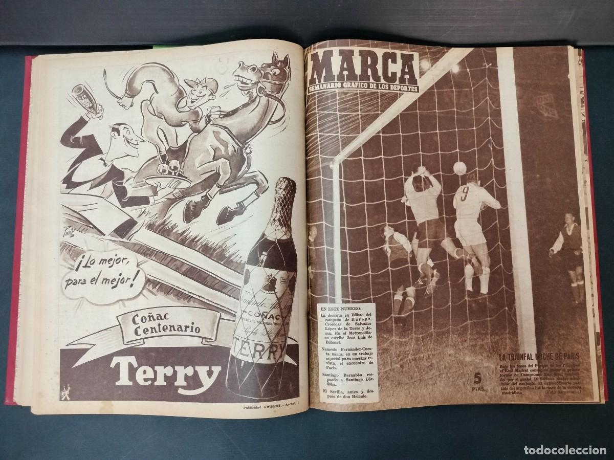 Coleccionismo deportivo: MAGNIFICO TOMO MARCA SEMANARIO GRAFICO 14 Nos REAL MADRID CAMPEON 2 COPAS DE EUROPA A&Ntilde;OS 1956 1957