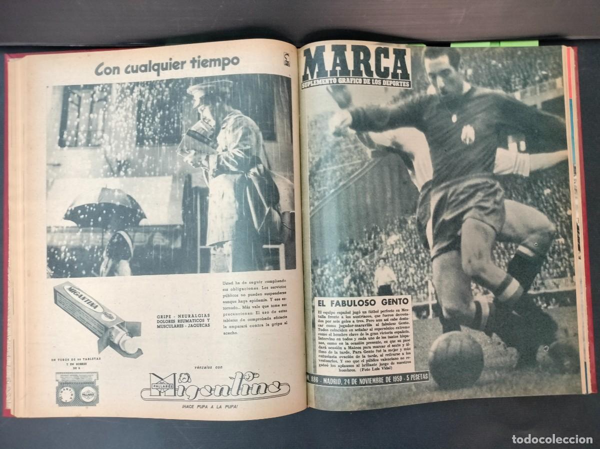 Sammelleidenschaft Sport: MAGNIFICO TOMO MARCA SEMANARIO GRAFICO TOMO CON 12 Nos ENTRE 1958 Y 1961 INCLUYE EXTRAORDINARIO 1959