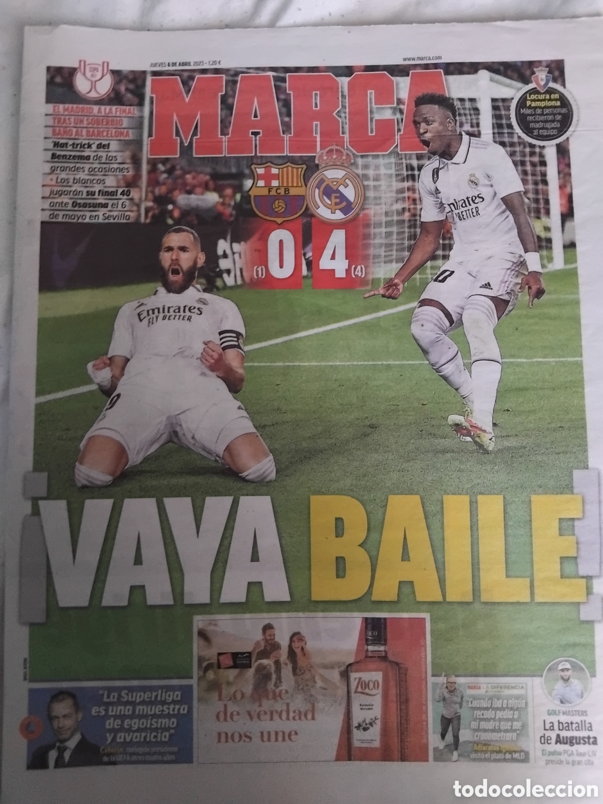 Coleccionismo deportivo: Ve Periodico Barca vs Real Madrid copa 23/24
