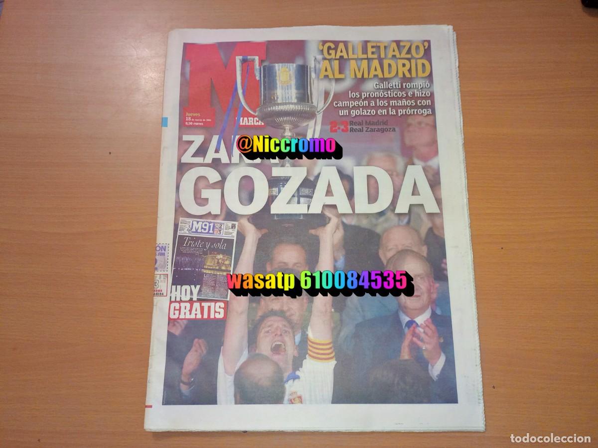 Coleccionismo deportivo: real zaragoza 2 periodico marca 1 campeon recopa 1995 y 2 copa 2004 completos ver fotos niccromo