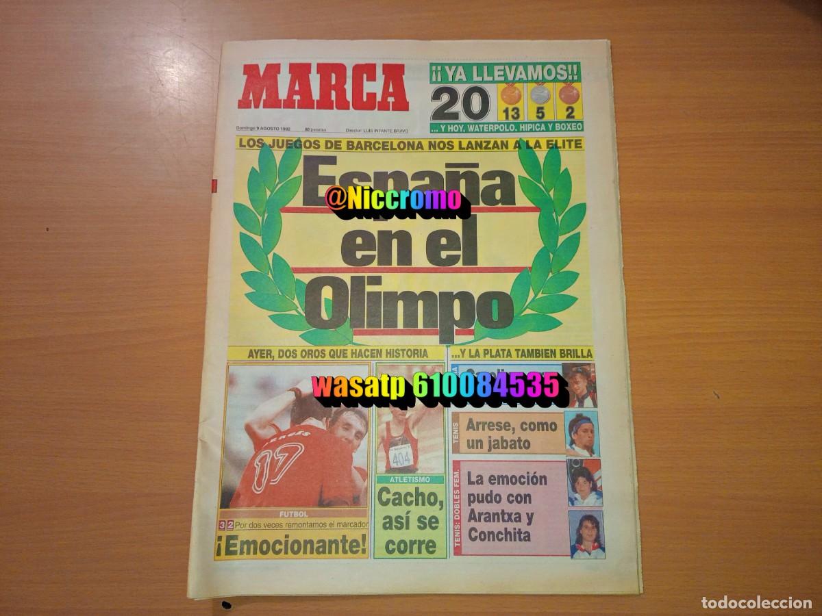 Coleccionismo deportivo: espa&ntilde;a olimpica periodico marca campeon final futbol barcelona 1992 completo ver fotos niccromo
