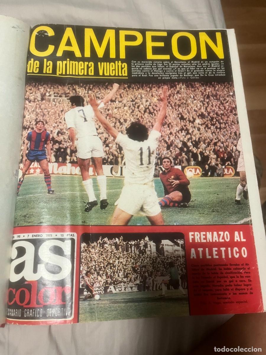 Coleccionismo deportivo: Tomo AS COLOR XII 1975 ENCUADERNADO 190-206