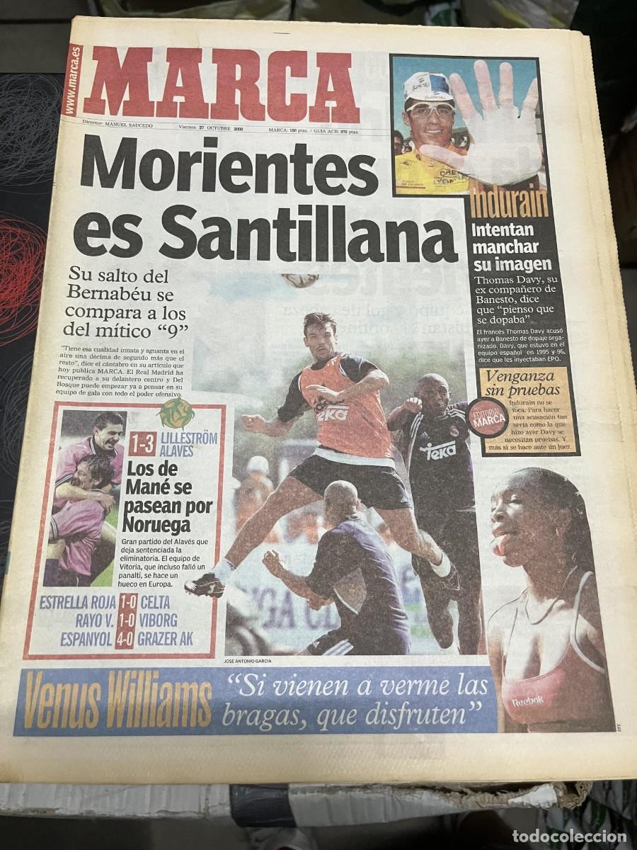 Coleccionismo deportivo: MARCA (27-10-2000) LILLESTROM 1-3 ALAVES ESTRELLA ROJA 1-0 CELTA RAYO 1-0 VIBORG VENUS WILLIAMS