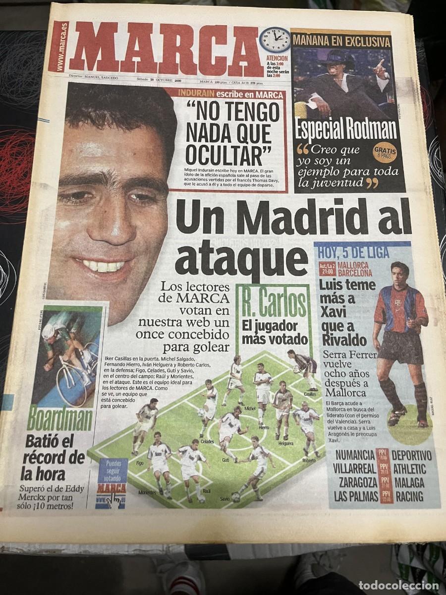 Coleccionismo deportivo: MARCA (28-10-2000) MIGUEL INDURAIN ESPECIAL RODMAN HOY MALLORCA BARCELONA BOARDMAN DREAM TEAM NBA