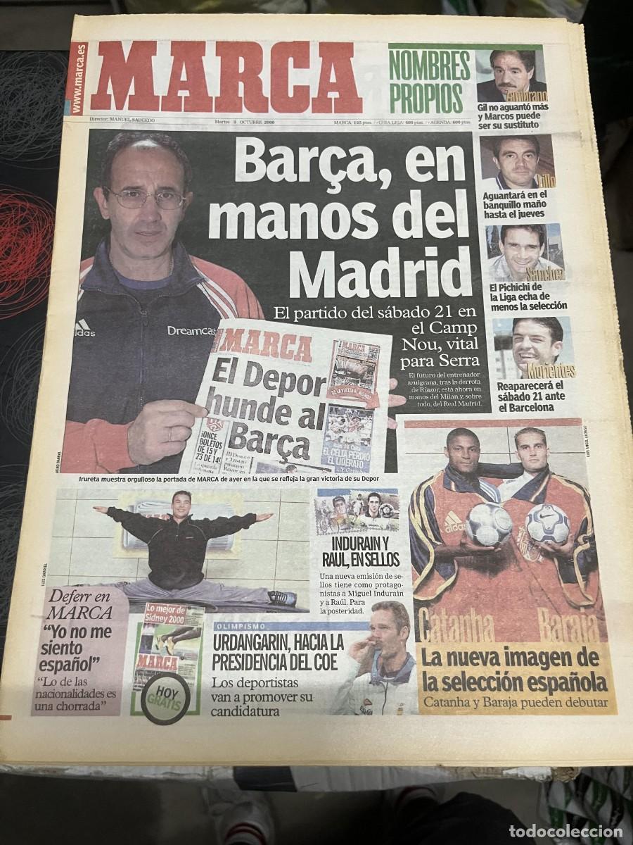 Coleccionismo deportivo: MARCA (3-10-2000) IRURETA BARCELONA DEPORTIVO CORU&Ntilde;A INDURAIN URDANGARIN LO MEJOR SIDNEY 2000