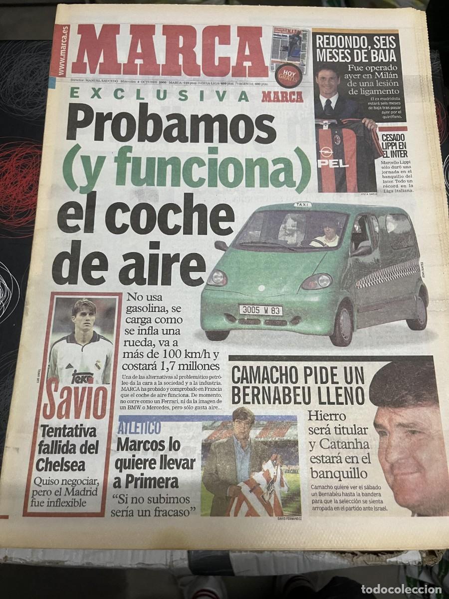Coleccionismo deportivo: MARCA (4-10-2000) SAVIO COCHE DE AIRE REDONDO CAMACHO MARCOS ATLETICO MADRID LO MEJOR SIDNEY 2000