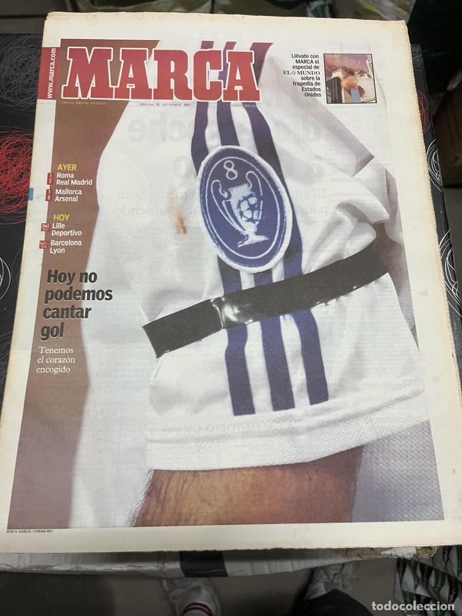 Sports collectibles: MARCA(12-9-2001)CHAMPIONS ROMA 1-2 REAL MADRID MALLORCA 1-0 ARSENAL 11S ATENTADOS WORLD TRADE CENTER