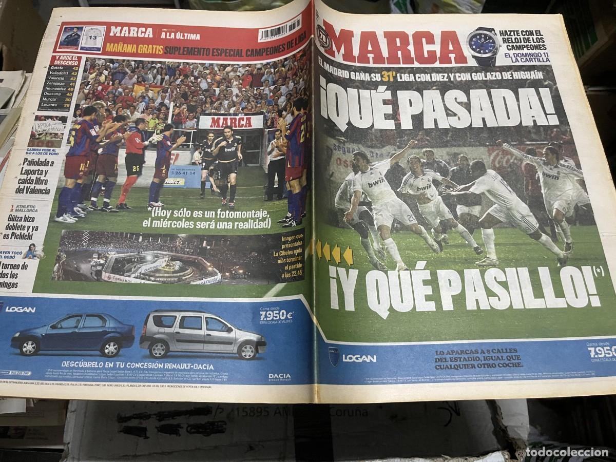 Coleccionismo deportivo: MARCA (5-5-2008) OSASUNA 1-2 REAL MADRID CAMPEON DE LIGA