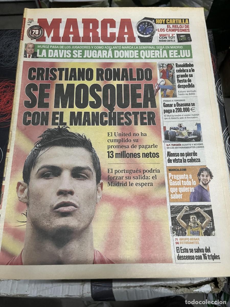 Coleccionismo deportivo: MARCA (10-5-2008) CRISTIANO RONALDO POSIBLE FICHAJE REAL MADRID MANCHESTER UNITED RONALDINHO ALONSO