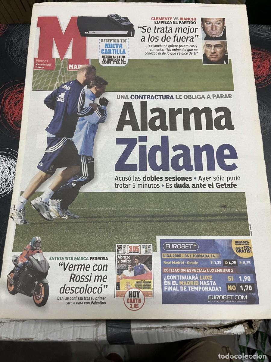 Coleccionismo deportivo: MARCA (2-12-2005) CLEMENTE BIANCHI ZIDANE ENTREVISTA DANI PEDROSA