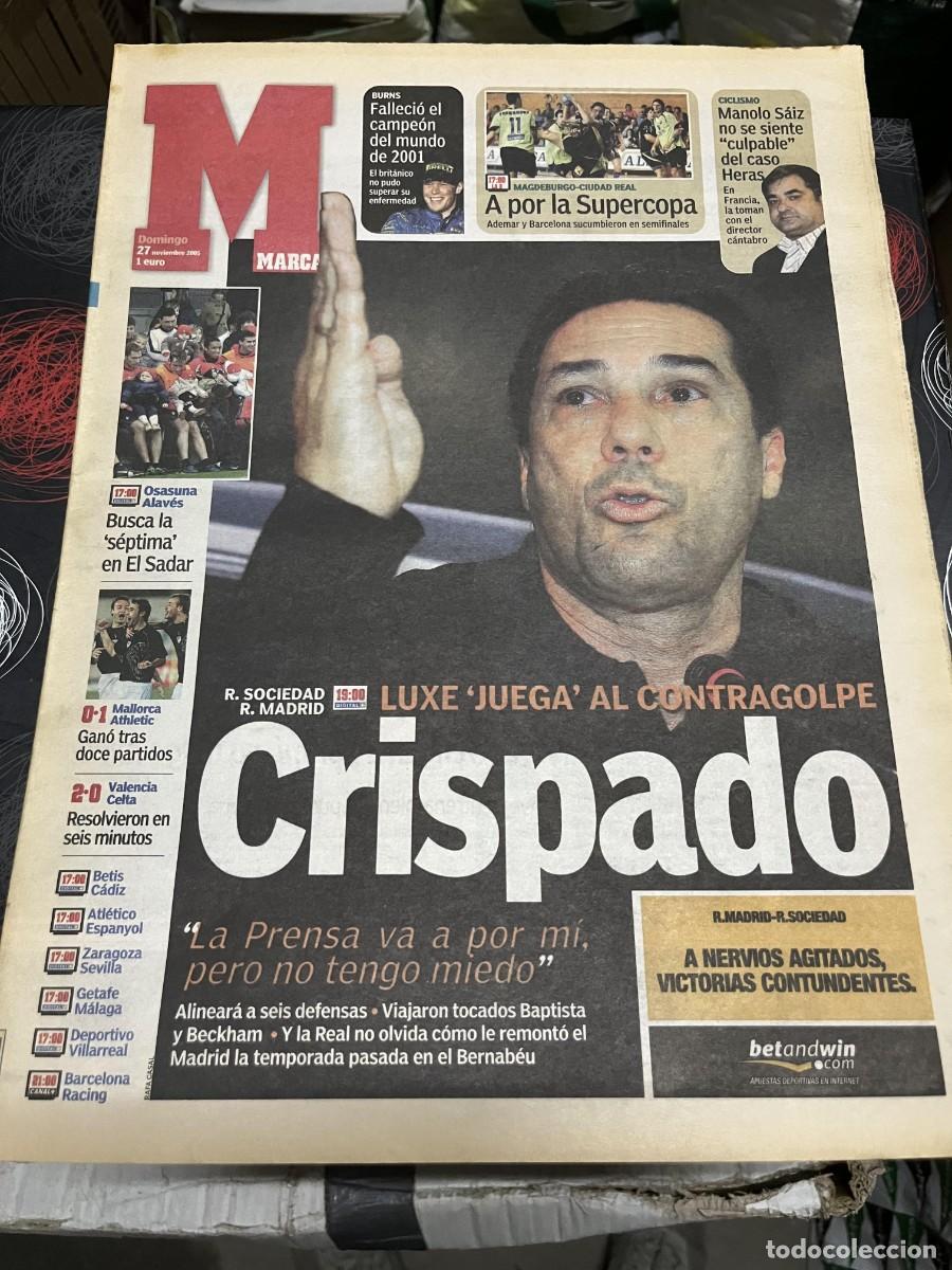 Coleccionismo deportivo: MARCA (27-11-2005) REAL MADRID LUXEMBURGO HOY REAL SOCIEDAD REAL MADRID OSASUNA ALAVES JORNADA LIGA