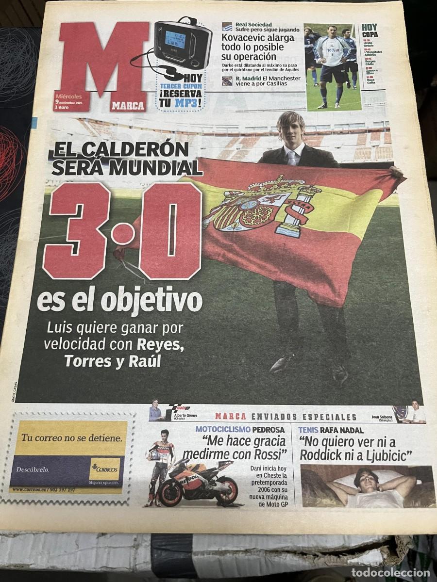 Coleccionismo deportivo: MARCA (9-11-2005) FERNANDO TORRES VICENTE CALDEERON ESPA&Ntilde;A DANI PEDROSA RAFA NADAL FERNANDO ALONSO