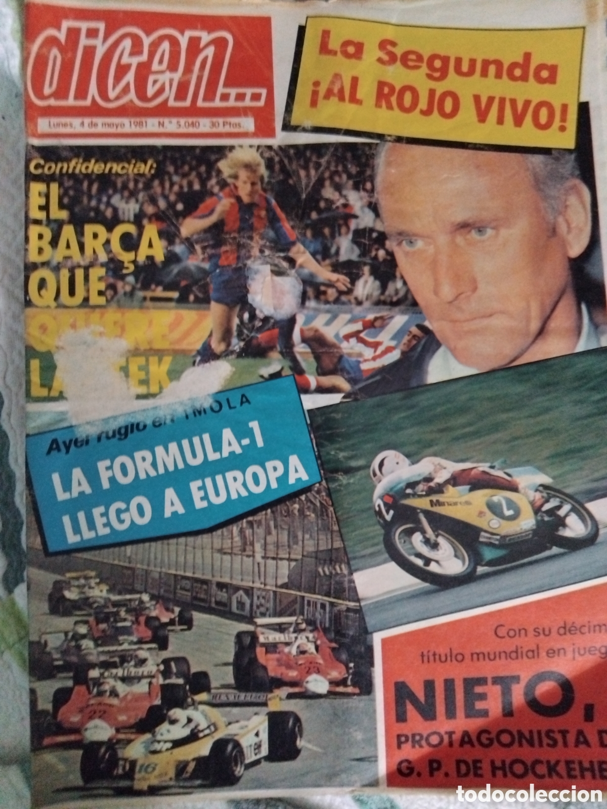 Coleccionismo deportivo: Periodico Nelson Picquet en Inmola 1981