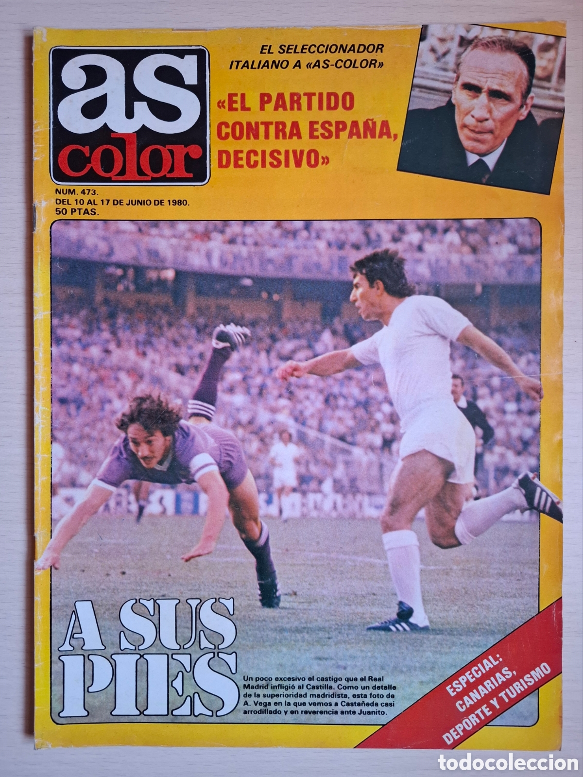 Coleccionismo deportivo: As Color Junio 1980 Poster Castilla CF