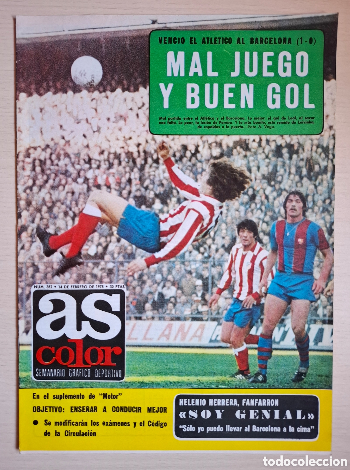 Coleccionismo deportivo: As Color Febrero 1978 At Madrid Fc Barcelona