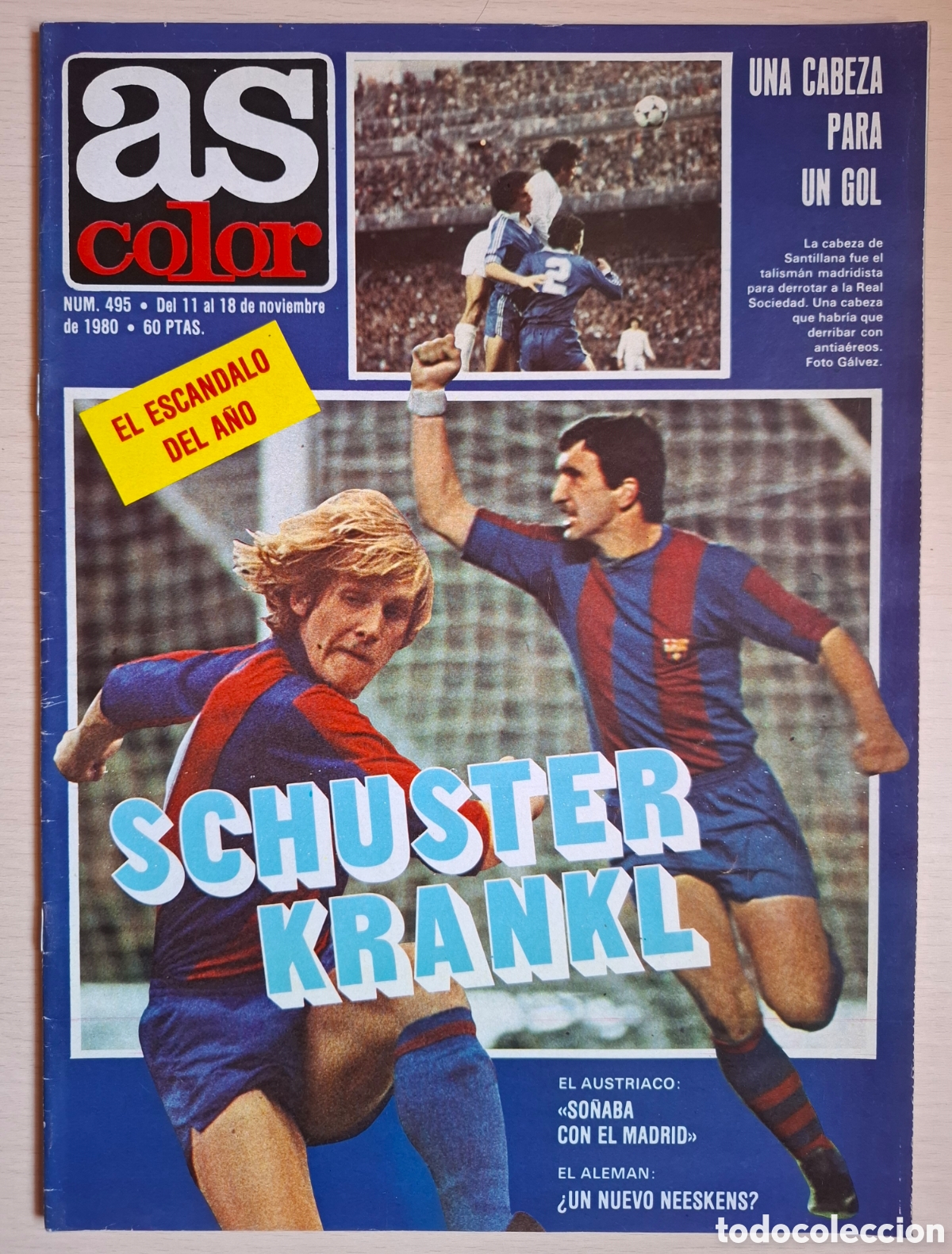 Coleccionismo deportivo: As Color Noviembre 1980 Poster FC Barcelona