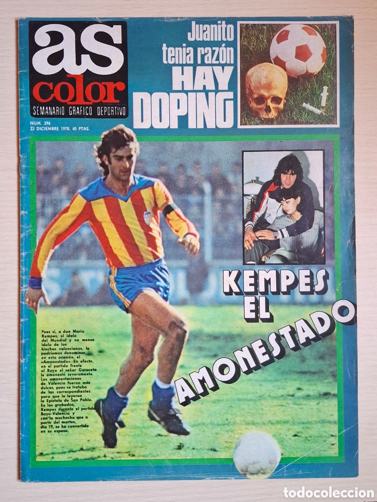 Coleccionismo deportivo: As Color Diciembre 1978 Mario Alberto Kempes