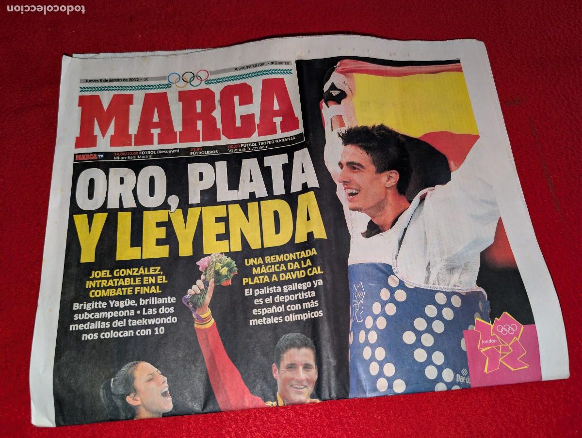 Coleccionismo deportivo: PERIODICO PRENSA agosto 2012 MARCA zona norte OLIMPIADAS MODRIC TITO BIELSA CAL