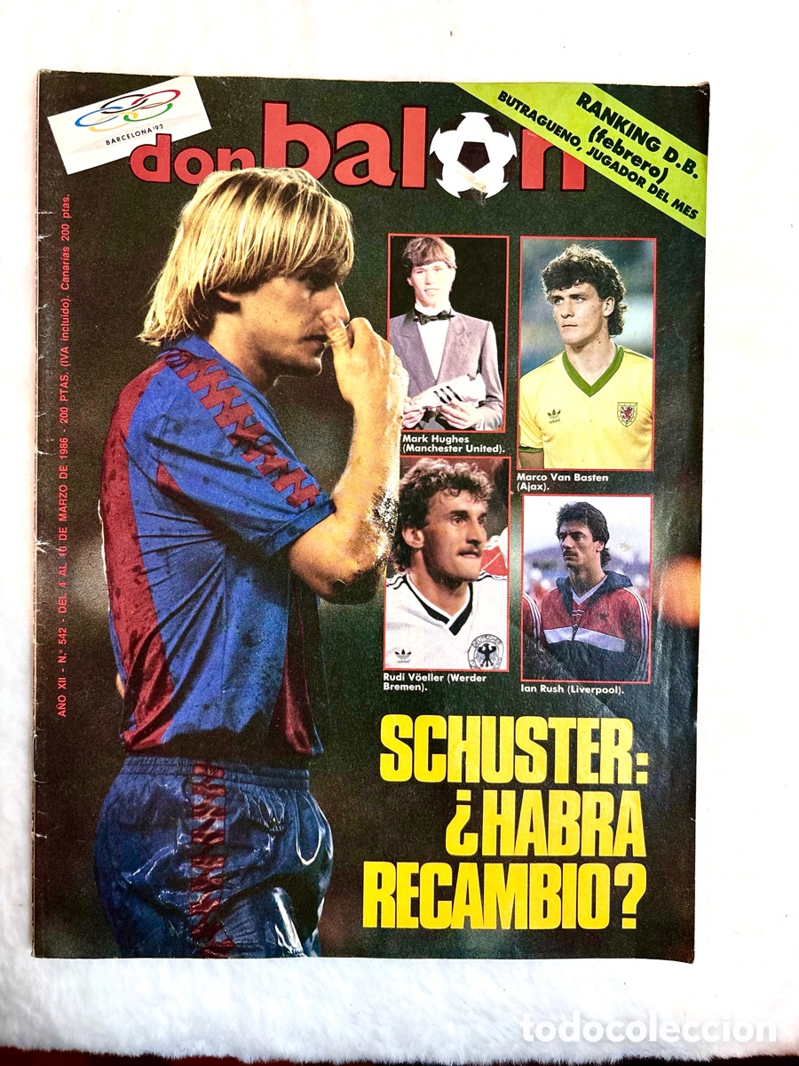 Coleccionismo deportivo: UNICA - PERFECTA REVISTA DON BALON 542 1986 LAUDRUP JUVENTUS ,CON POSTER BUTRAGUE&Ntilde;O REAL MADRID