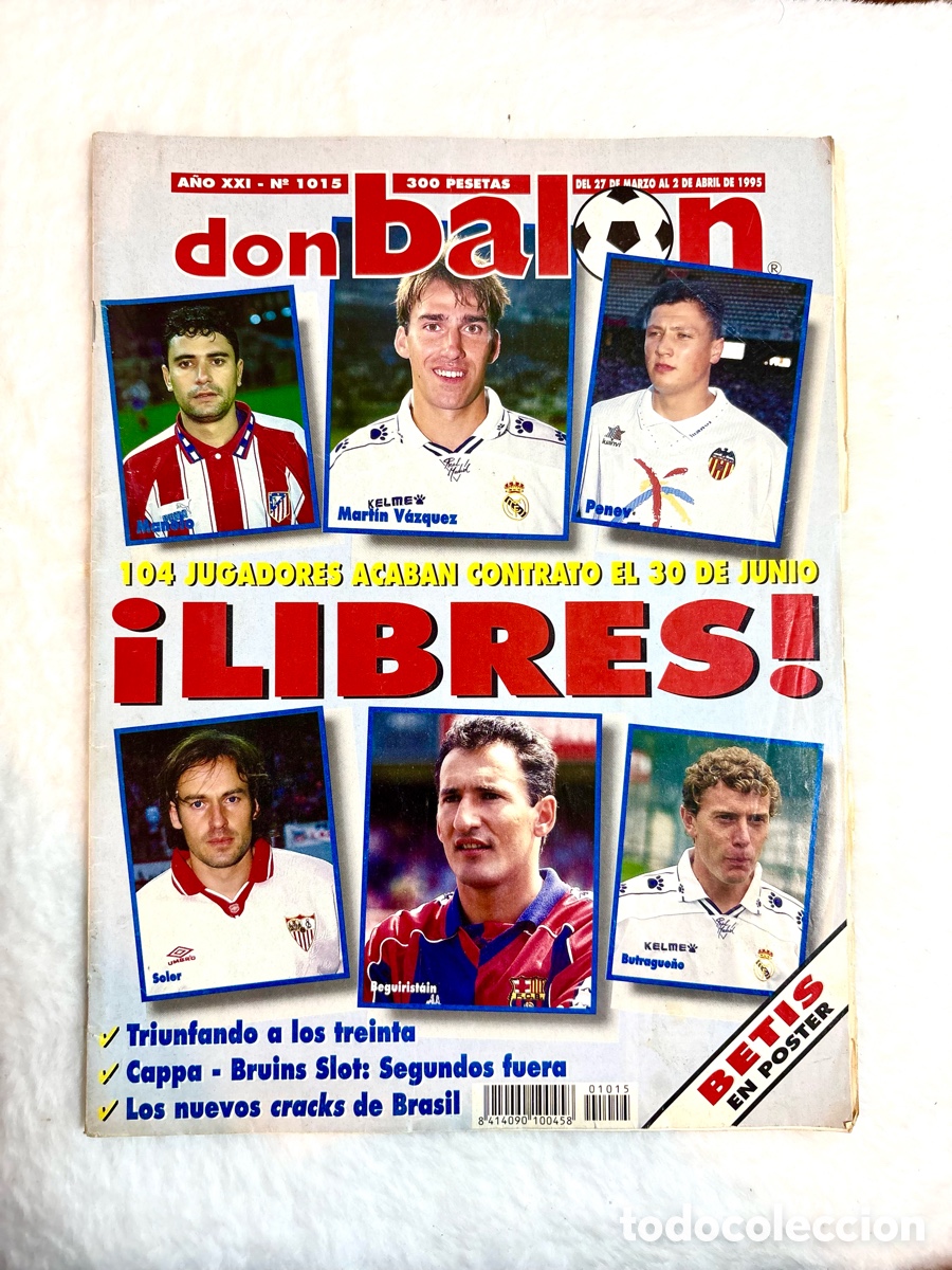 Coleccionismo deportivo: DON BALON 1015 FRANCISCO ESPA&Ntilde;OL POSTER Y FICHAS REAL BETIS SIMONE MILAN PROMESAS DEL BRASIL