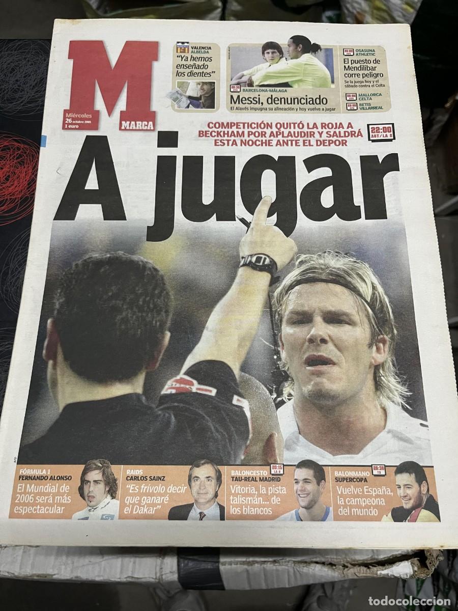 Coleccionismo deportivo: MARCA (26-10-2005) BECKHAM HOY DEPORTIVO CORU&Ntilde;A REAL MADRID FERNANDO ALONSO CARLOS SAINZ