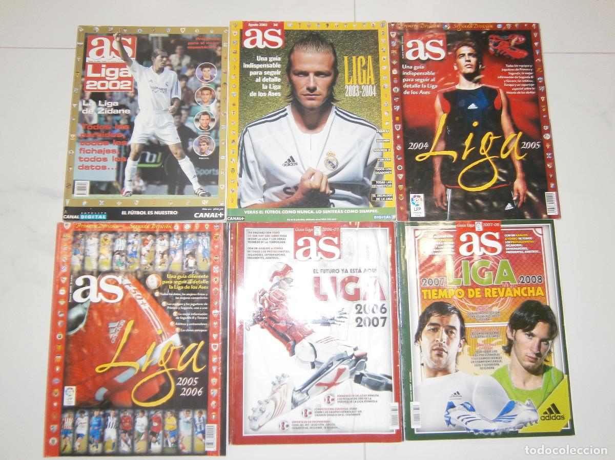 Coleccionismo deportivo: Gu&iacute;a AS de la Liga a&ntilde;os 2001 a 2008