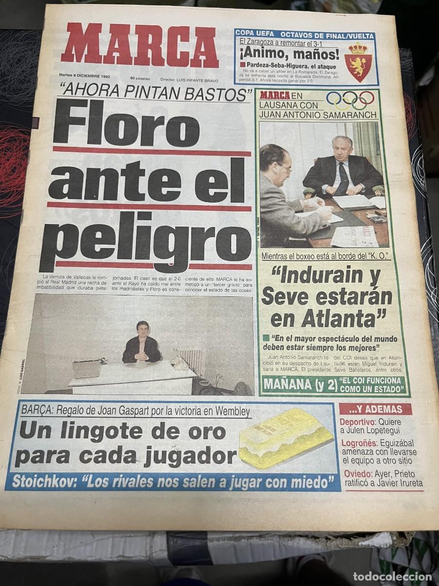 Coleccionismo deportivo: MARCA (8-12-1992) BENITO FLORO SAMARANCH COI INDUARIN SEVERIANO BALLESTEROS