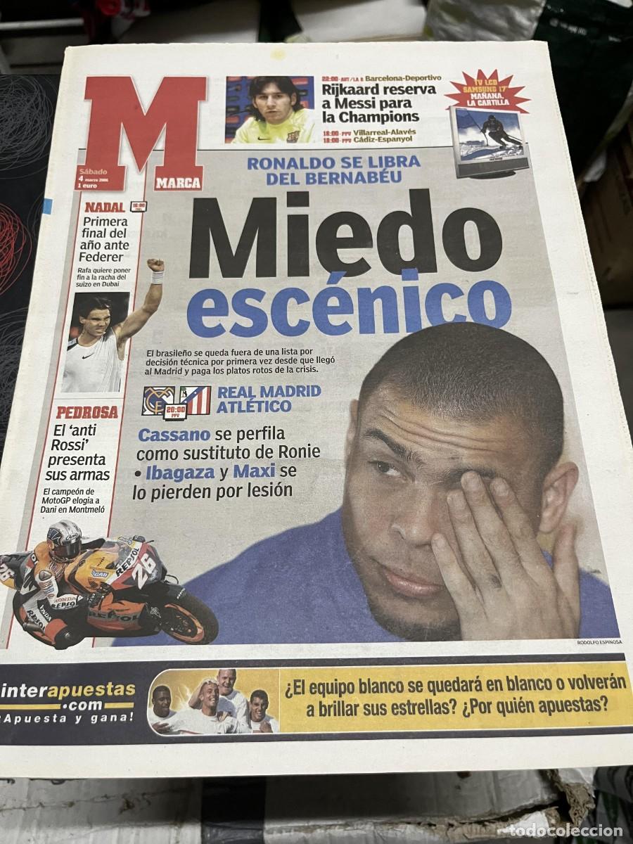 Coleccionismo deportivo: MARCA (4-3-2006) JORNADA LIGA MESSI DERBI HOY REAL MADRID ATLETICO RONALDO NAZARIO
