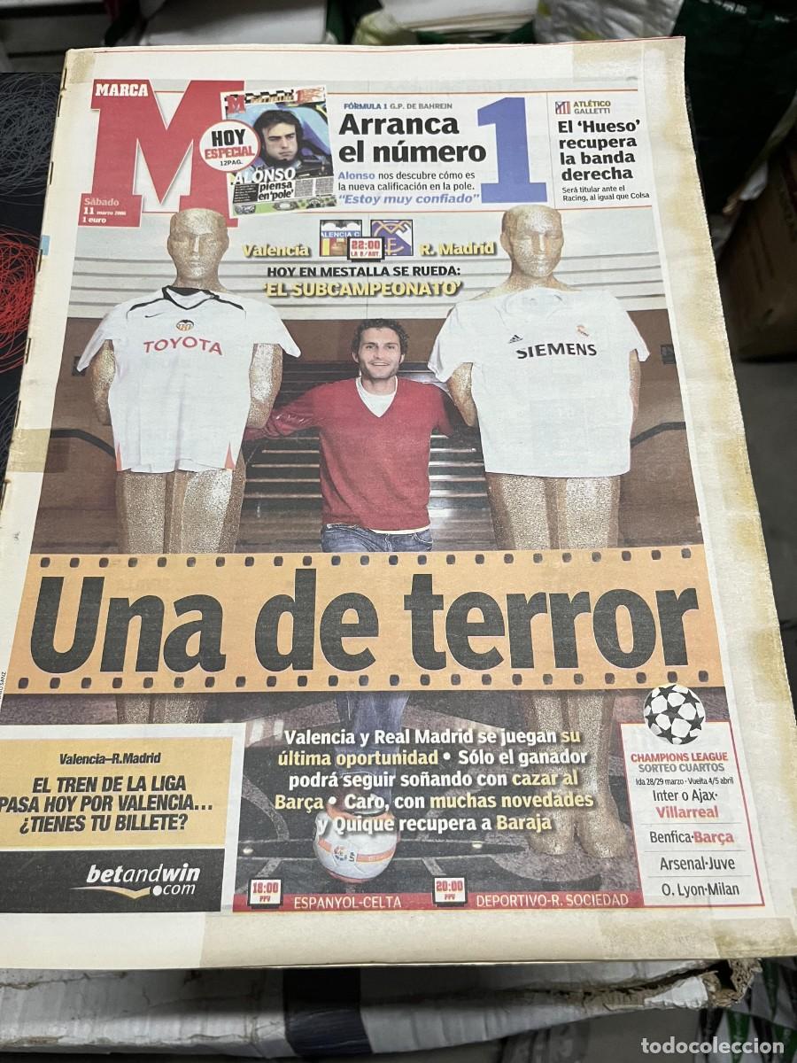 Coleccionismo deportivo: MARCA (11-3-2006) FERNANDO ALONSO FORMULA 1 HOY VALENCIA REAL MADRID BARAJA BENFICA BARCELONA