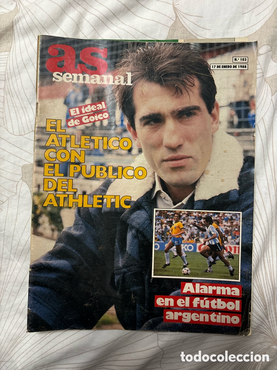 Coleccionismo deportivo: Revista As Semanal (N.&ordm; 103 - 17 de enero de 1988) GOICOECHEA - CON P&Oacute;STER NBA INTACTO