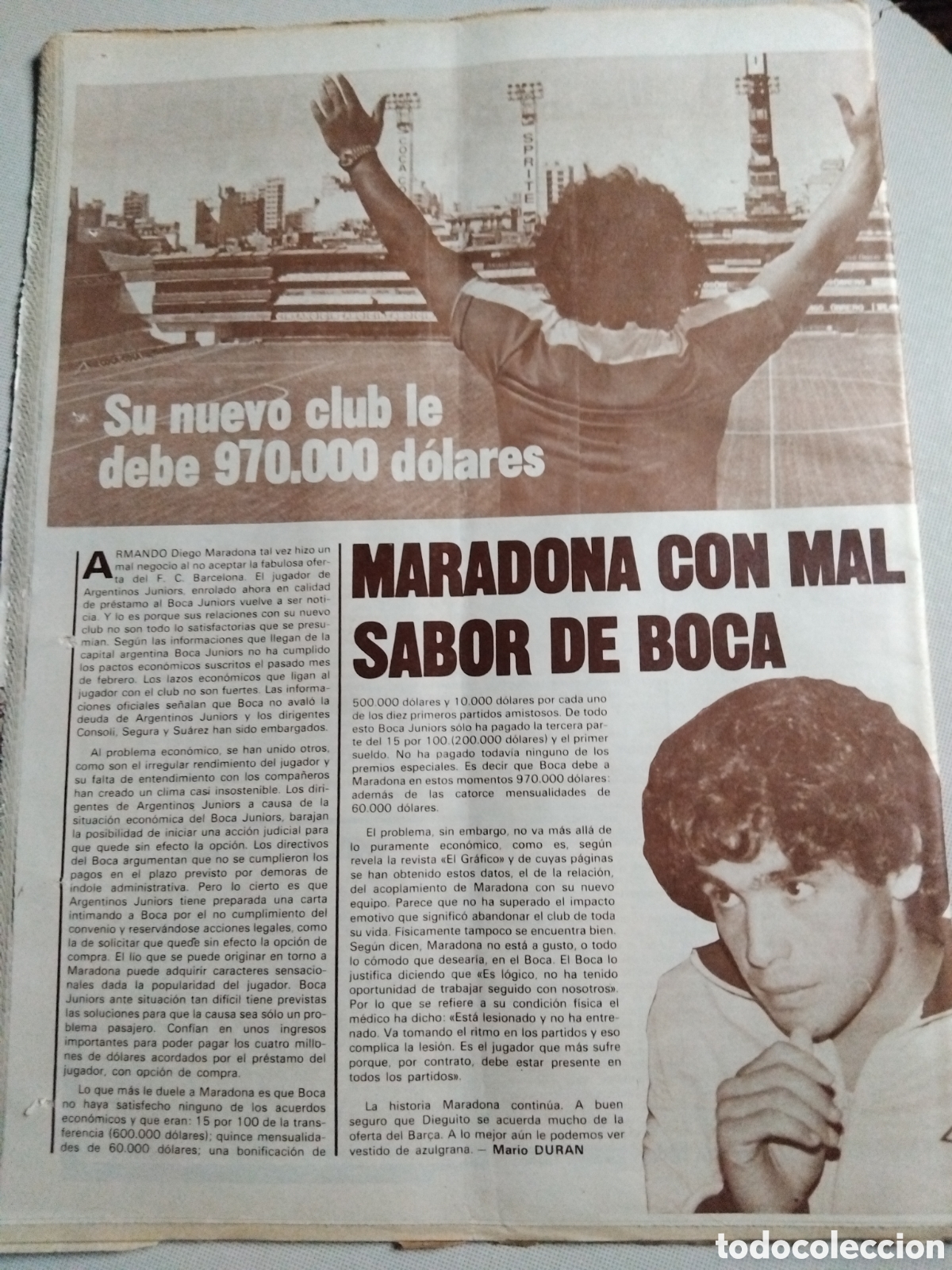 Coleccionismo deportivo: Diario Maradona / FC Barcelona gira Mexicana