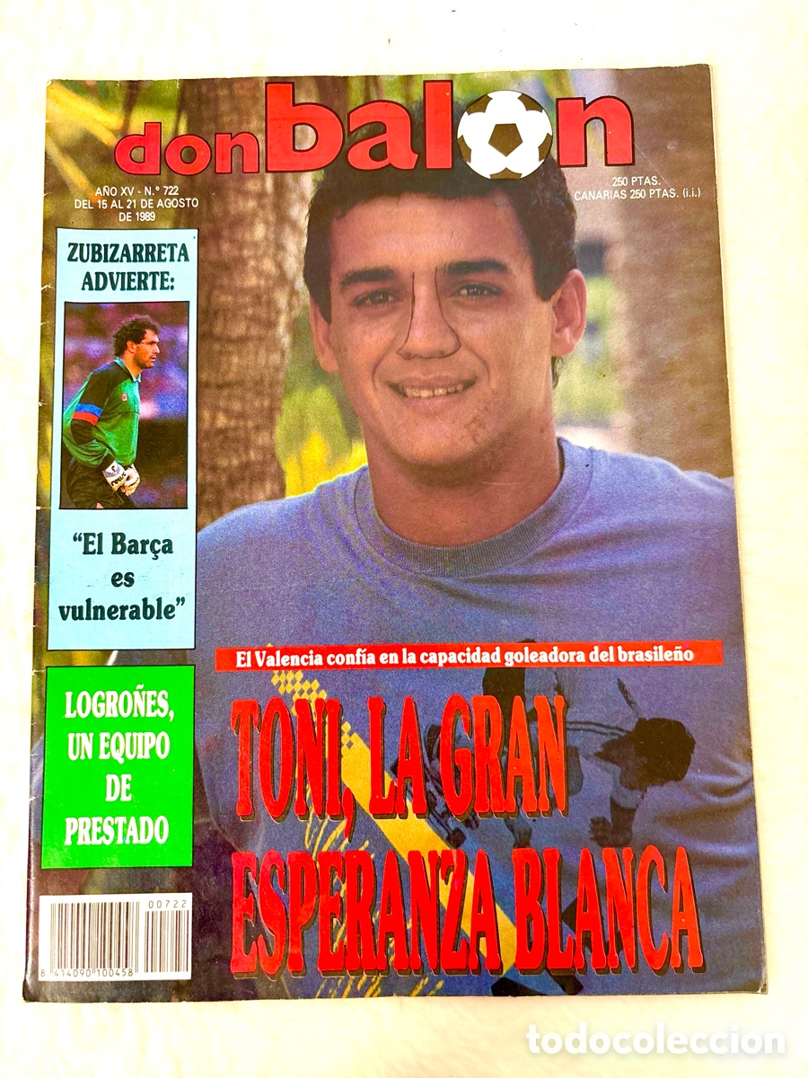 Coleccionismo deportivo: Revista Don Bal&oacute;n (N.&ordm; 722 - agosto de 1989)