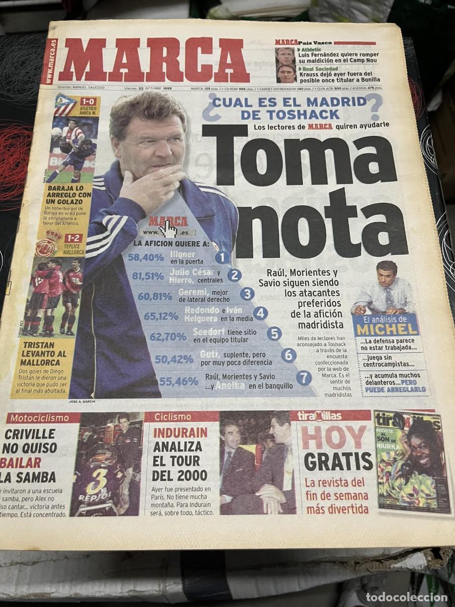 Coleccionismo deportivo: MARCA (22-10-1999) TOSHACK UEFA ATLETICO MADRID 1-0 AMICA WRONKI TEPLICE 1-2 MALLORCA