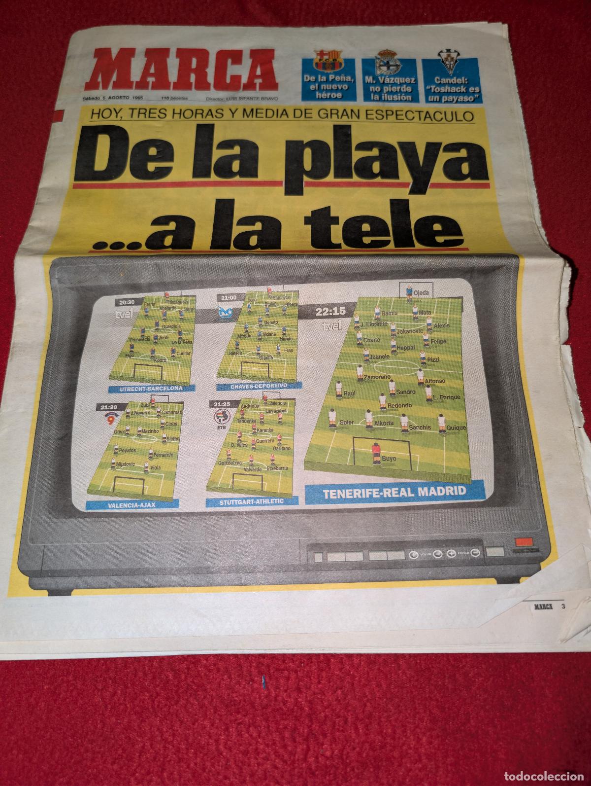 Coleccionismo deportivo: PERIODICO PRENSA agosto 1995 MARCA zona norte VALDANO SOLER MARTIN VAZQUEZ PANTIC JARNI SELLA
