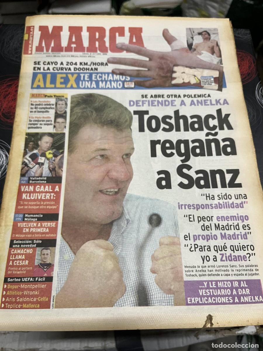 Coleccionismo deportivo: MARCA (2-10-1999) TOSHACK ANELKA REAL MADRID VAN GAAL KLUIVERT LUIS FERNANDEZ ATHLETIC BILBAO