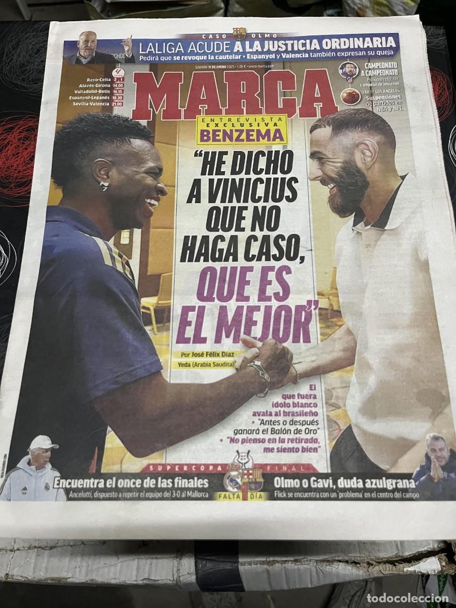 Coleccionismo deportivo: MARCA (11-1-2025) ENTREVISTA EXCLUSIVA ANELKA VINICIUS REAL MADRID INCENDIOS LOS ANGELES