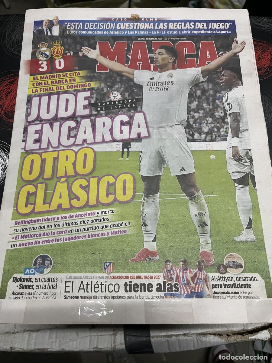 Coleccionismo deportivo: MARCA (10-1-2025) SUPERCOPA ESPA&Ntilde;A REAL MADRID 3-0 MALLORCA BELLINGHAM ACUERDO RED BULL ATLETICO