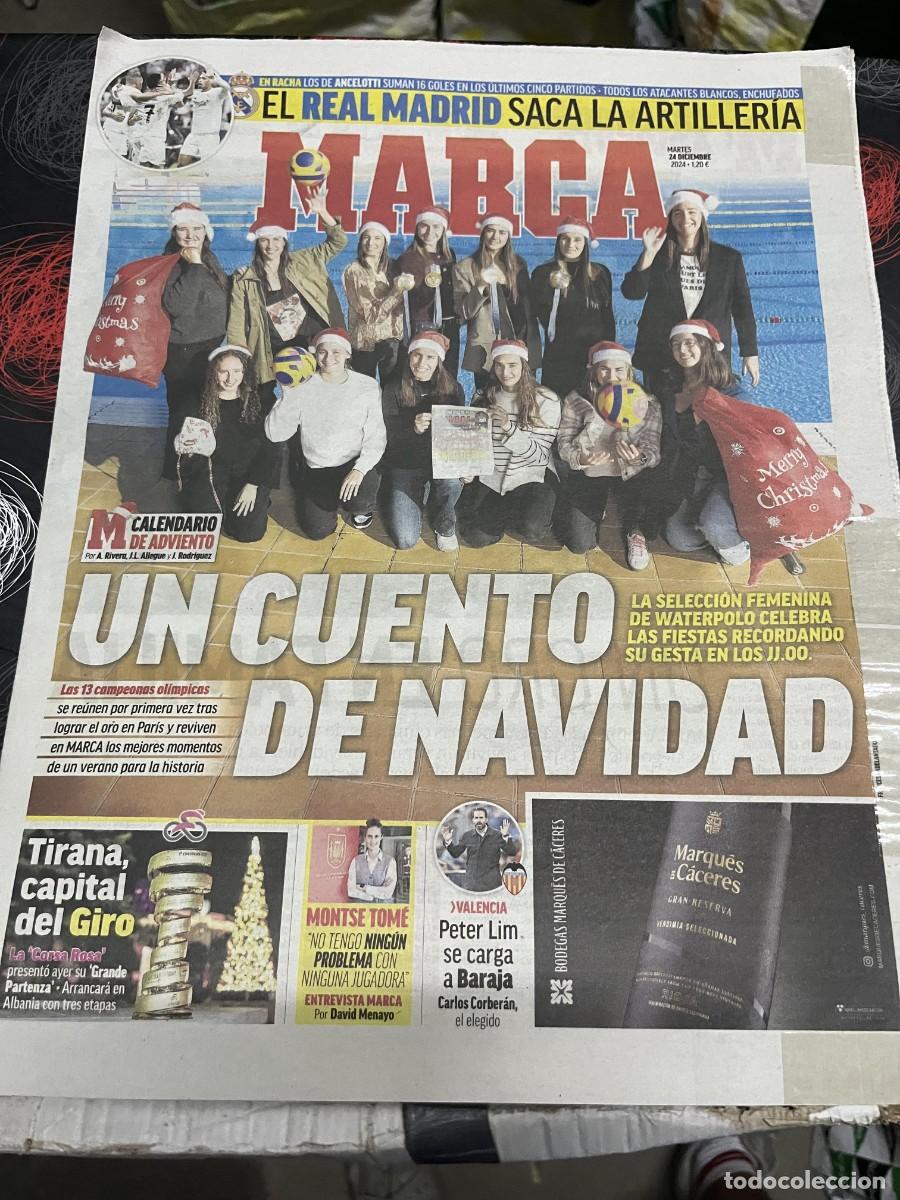 Coleccionismo deportivo: MARCA (24-12-2024) SELECCION FEMENINA ESPA&Ntilde;OLA ESPA&Ntilde;A WATERPOLO MONTSE TOME PETER LIM VALENCIA