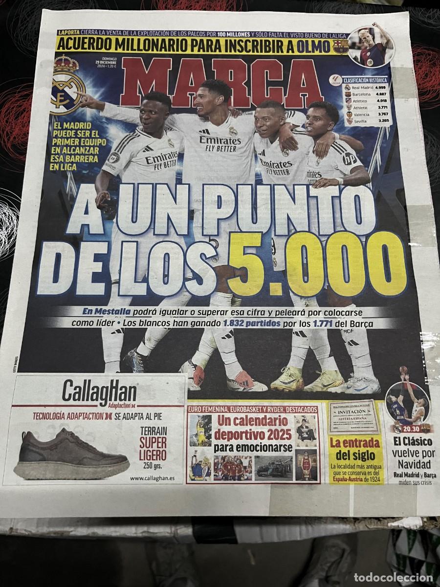 Coleccionismo deportivo: MARCA (29-12-2024) CASO OLMO BARCELONA RECORD 5.000 PUNTOS LIGA ESPA&Ntilde;OLA