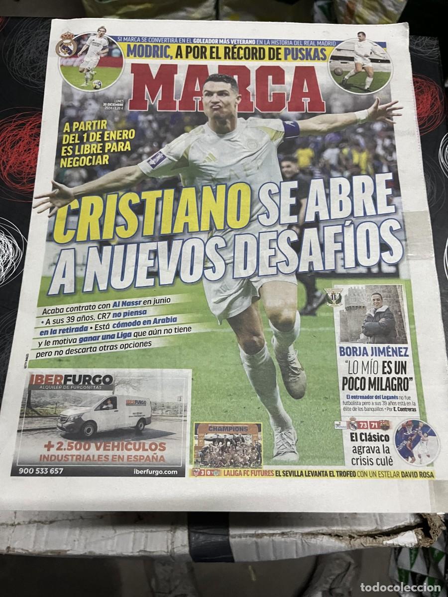 Coleccionismo deportivo: MARCA (30-12-2024) CRISTIANO RONALDO MODRIC PUSKAS BORJA JIMENEZ CAMPEON SEVILLA LIGA FC FUTURES