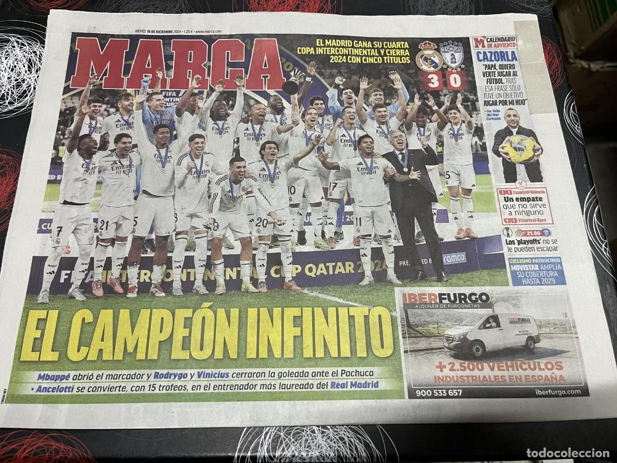 Coleccionismo deportivo: MARCA (19-12-2024) CAMPEON COPA INTERCONTINENETAL REAL MADRID 3-0 PACHUCA CAZORLA