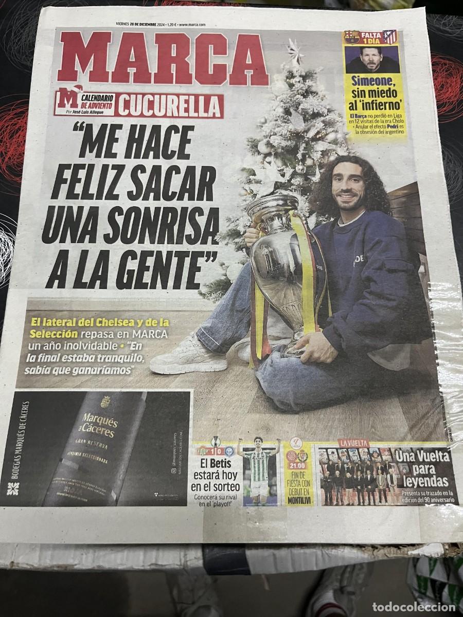 Coleccionismo deportivo: MARCA (20-12-2024) CHELSEA CUCURELLA SIMEONE BETIS 1-0 HJK HELSINKI HOY GIRONA VALLADOLID