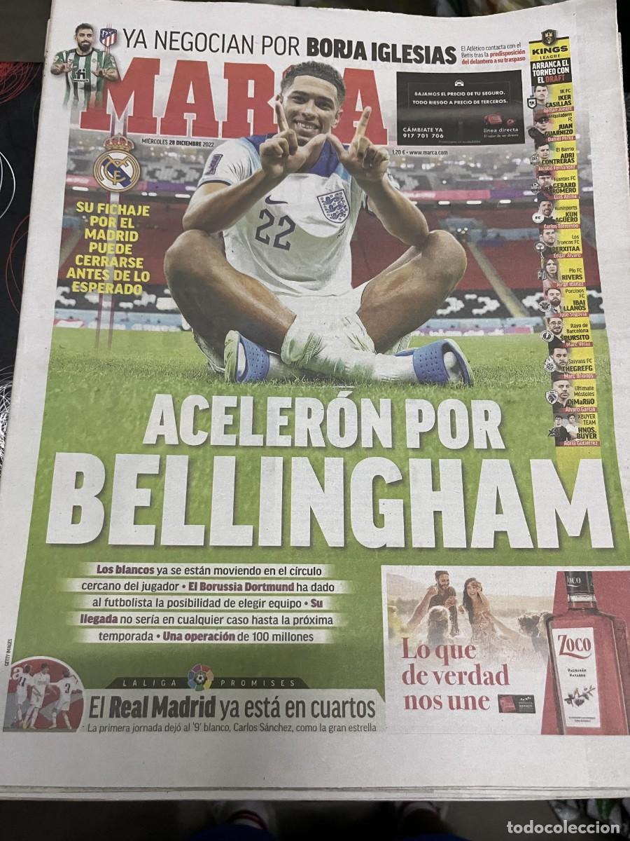 Coleccionismo deportivo: MARCA (28-12-2022) POSIBLE FICHAJE BORJA IGLESIAS ATLETICO MADRID BELLINGHAM REAL MADRID