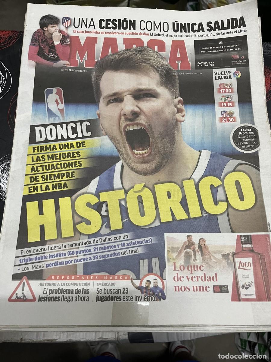Coleccionismo deportivo: MARCA (29-12-2022) 60 21 10 HISTORICO LUKA DONCIC NBA JOAO FELIX POSIBLE CESION ATLETICO MADRID