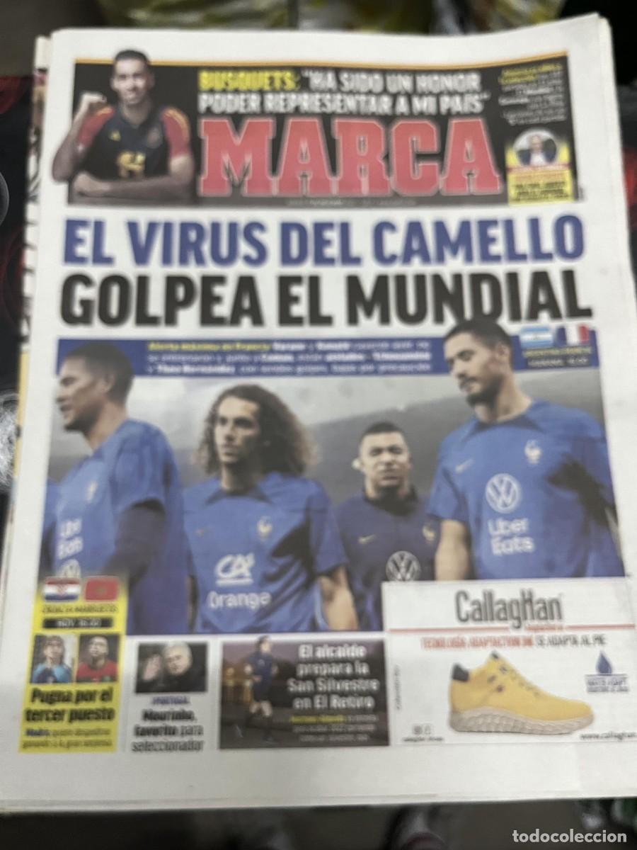 Coleccionismo deportivo: MARCA (17-12-2022) MUNDIAL FUTBOL HOY CROACIA MARRUECOS BUSQUETS FRANCIA VIRUS CAMELLO